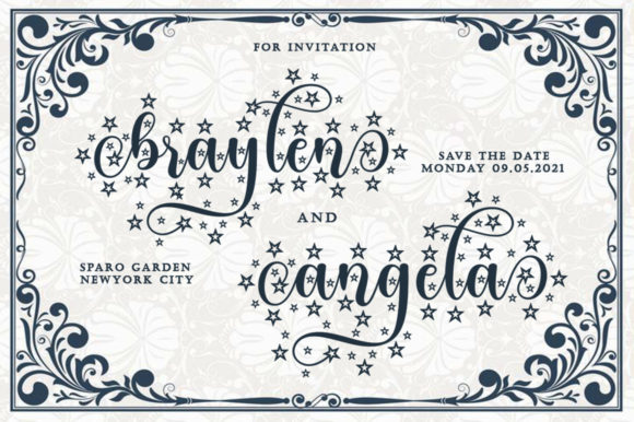 Blossom Font Font PNG with transparent background - Preview 5