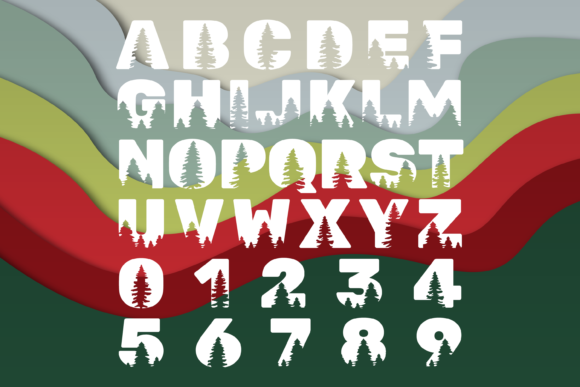 Christmas Tree Font - Preview 1
