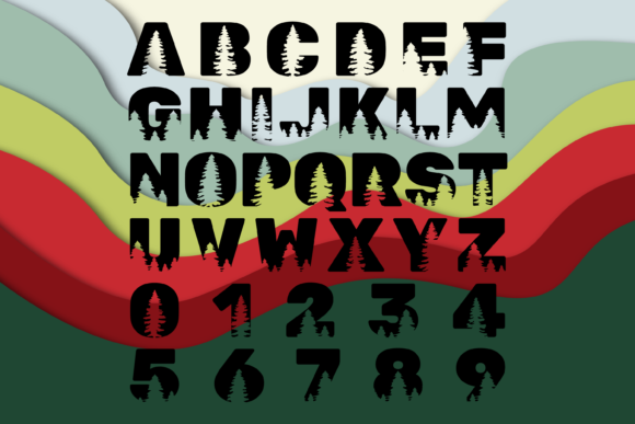 Christmas Tree Font - Preview 2