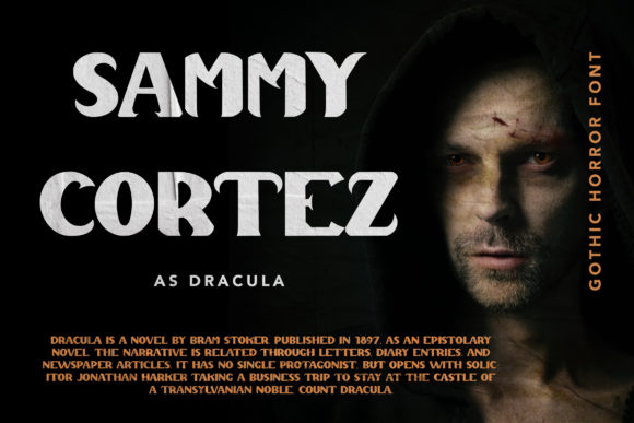 Dracula Palace Font PNG with transparent background - Preview 3