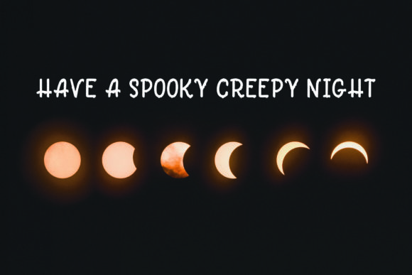 Frightful Night Font PNG with transparent background - Preview 4