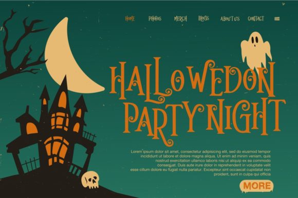 Hallowedon Font PNG with transparent background - Preview 2