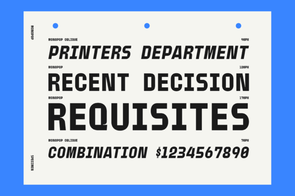 Monopop Font PNG with transparent background - Preview 2