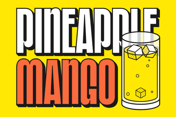Popfun Font PNG with transparent background - Preview 1