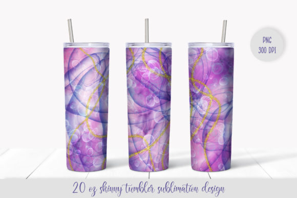 Purple Tumbler Sublimation Design.