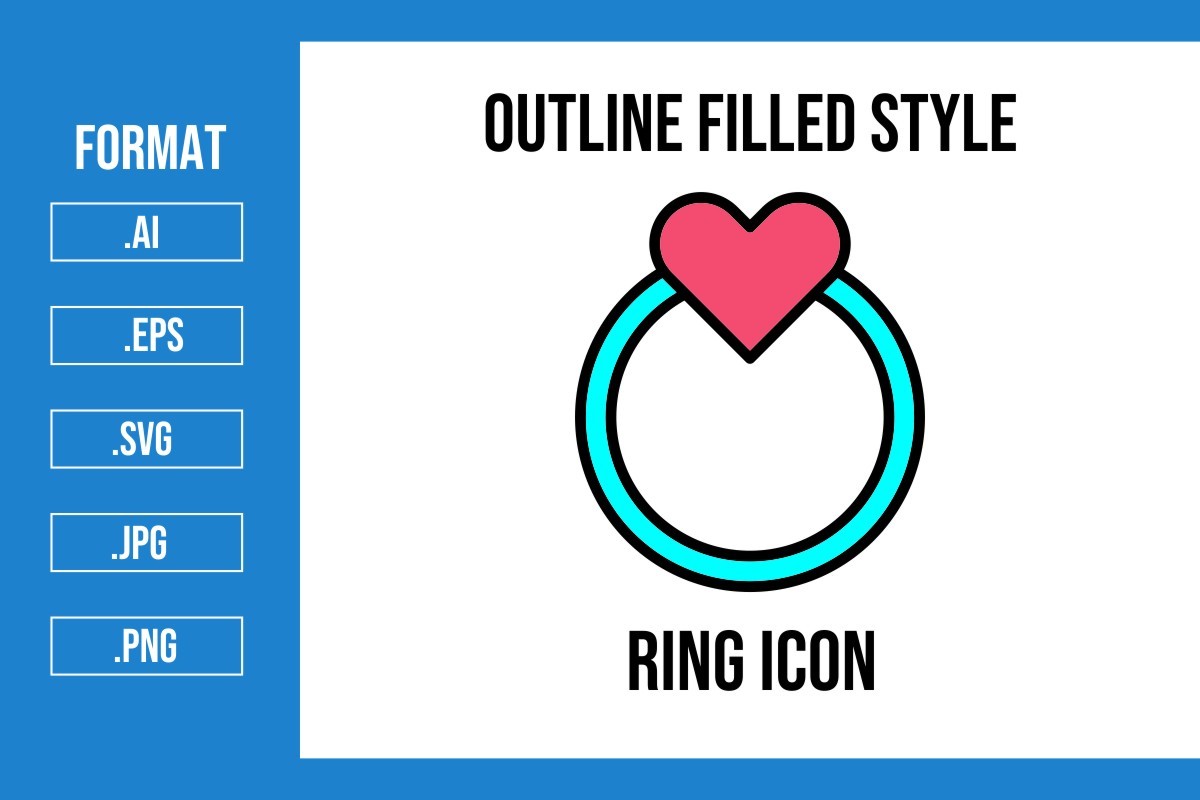 Ring Outline Filled Icon Graphic by mhd.usman00 · Creative Fabrica