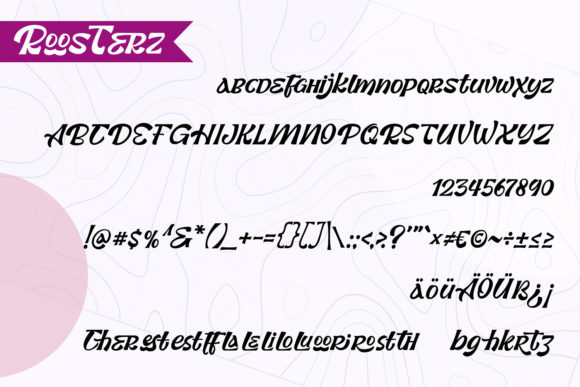 Roosterz Font PNG with transparent background - Preview 4