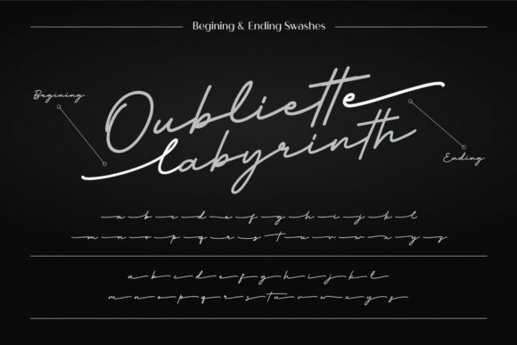 Slowly Signature Font PNG with transparent background - Preview 4