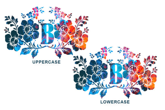 Blooming Flower Monogram Font - Preview 1