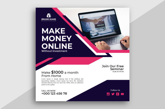 Creative Social Media Ad Banner Graphic Web Elements By imrankite