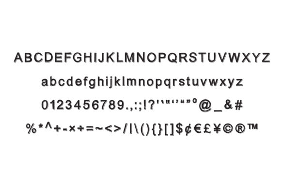 Kids 3D Outline Black Font - Preview 3
