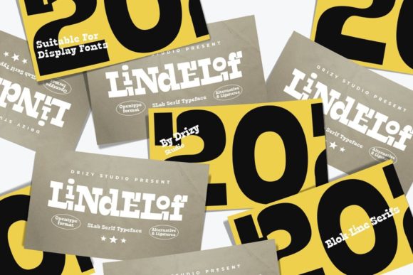 Lindelof Font PNG with transparent background - Preview 2