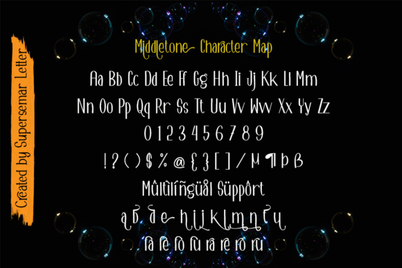 Middletone Font PNG with transparent background - Preview 6