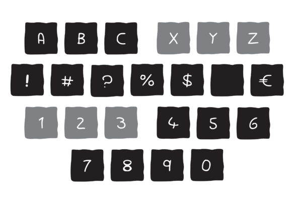 Play Frame Font PNG with transparent background - Preview 1