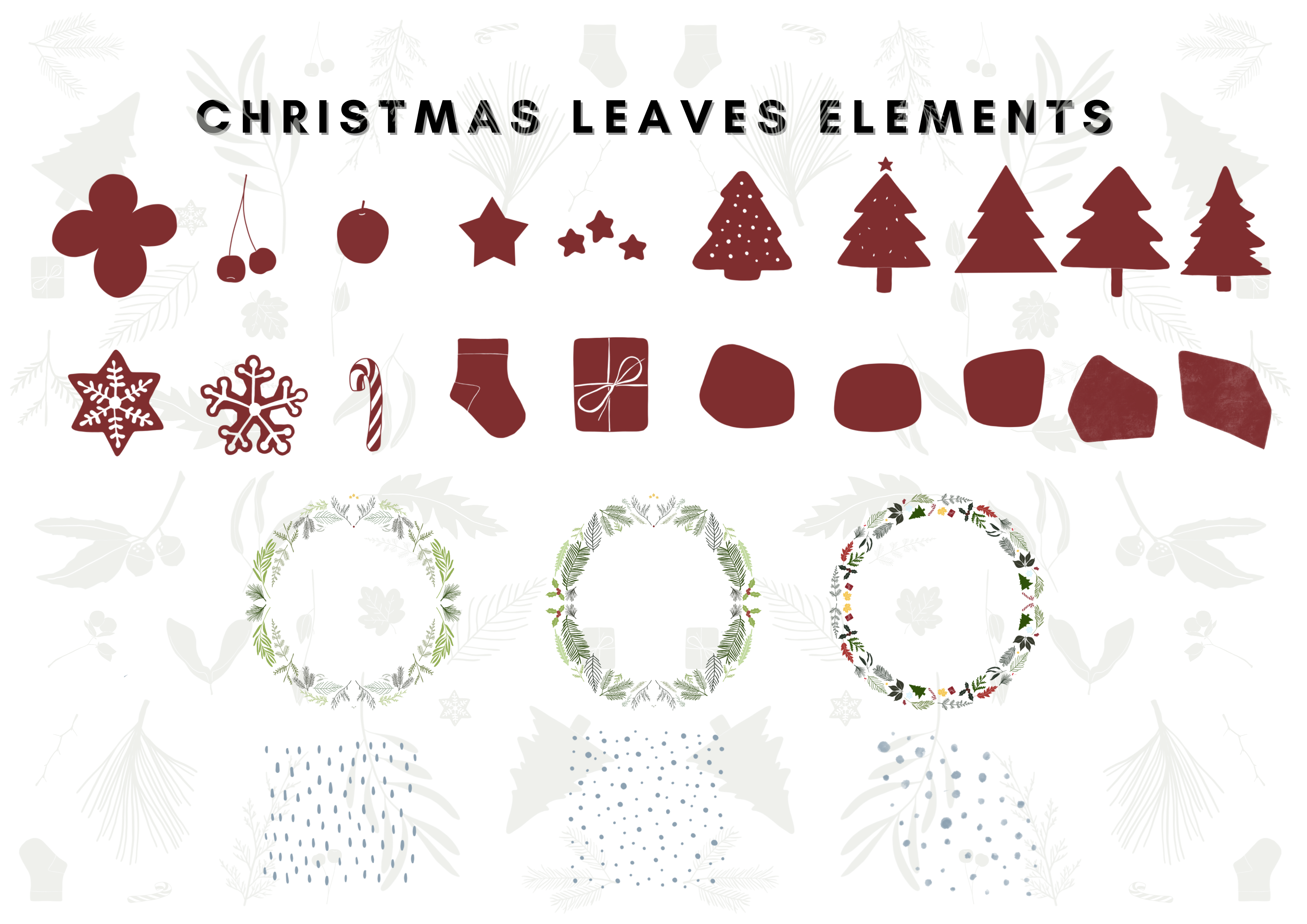 Procreate Stamps Brushes Christmas Leave - photo 4