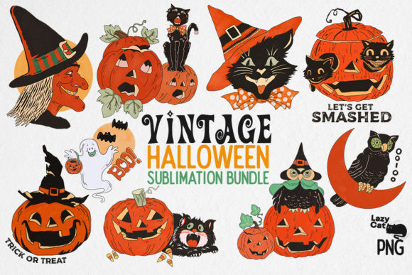 Vintage Halloween Sublimation Bundle