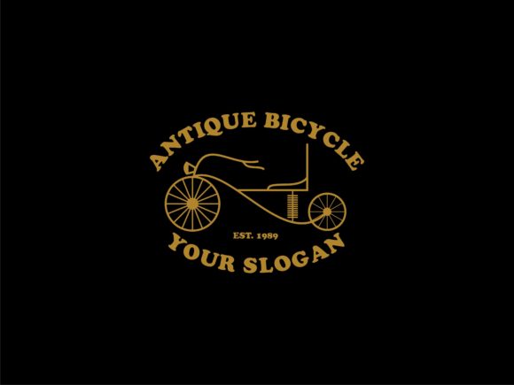 Antique Bicycle Vector Logo