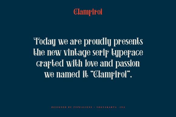 Clamfiroi Font - Preview 1