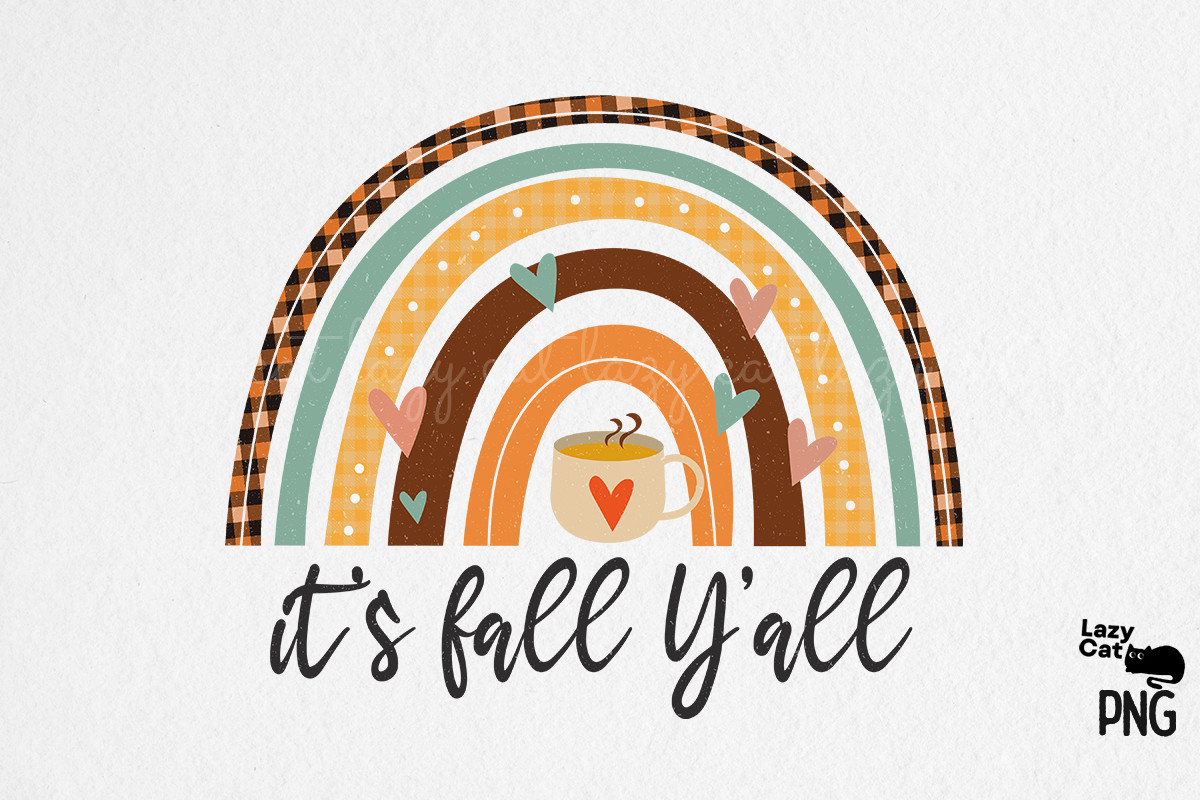 Fall Boho Rainbow Sublimation Graphic by Lazy Cat · Creative Fabrica