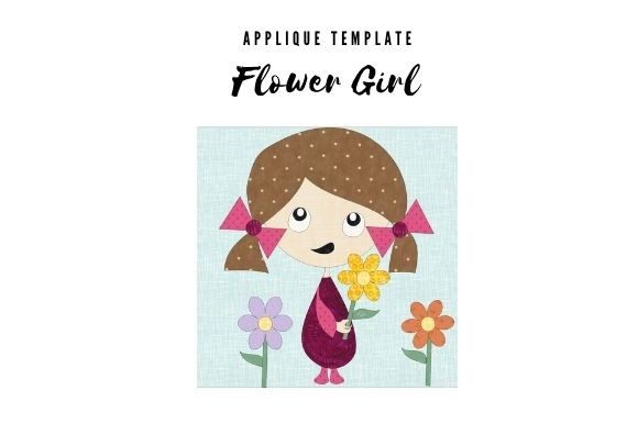 Flower Girl Applique Template