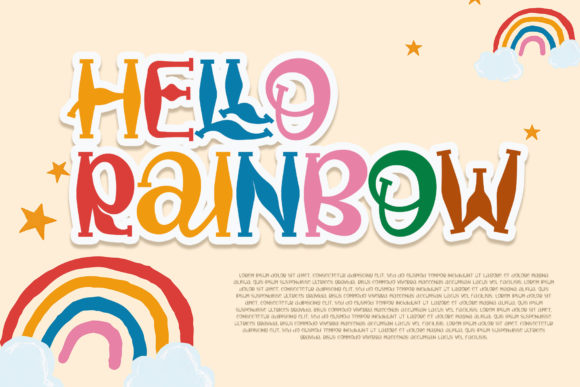 Hallo Bumble Font PNG with transparent background - Preview 1