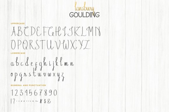 Lansbury Goulding Font PNG with transparent background - Preview 3