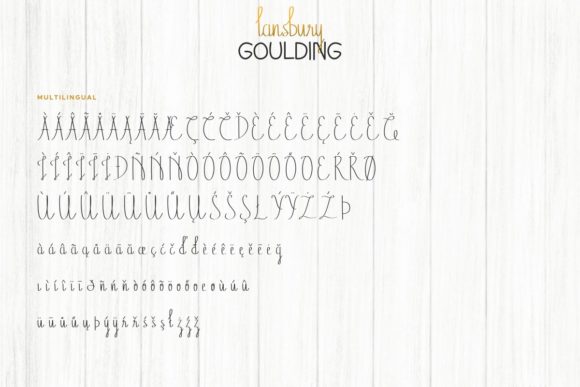 Lansbury Goulding Font PNG with transparent background - Preview 6