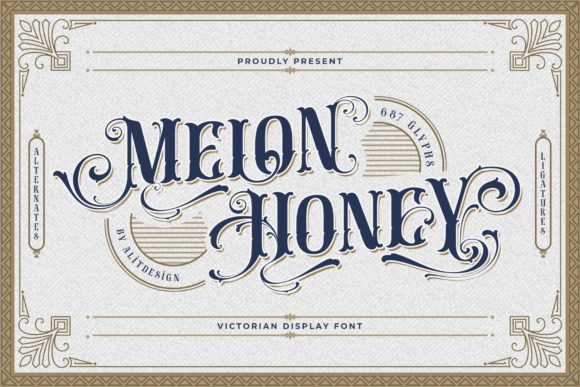 Melon Honey Blackletter Font By Alit Design