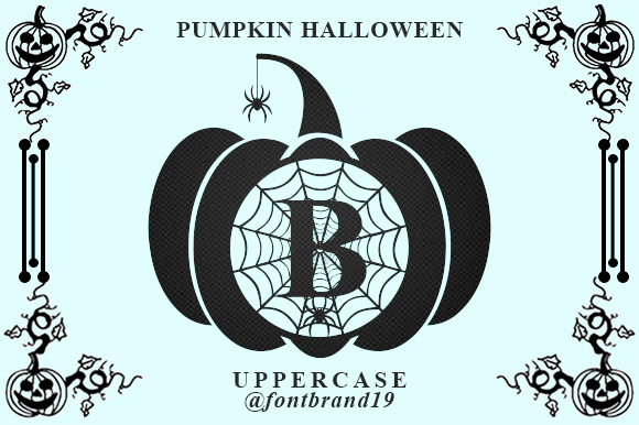 Pumpkin Halloween Monogram Font font preview - 1