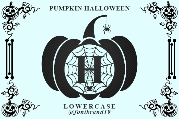Pumpkin Halloween Monogram Font font preview - 2
