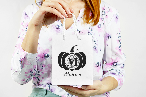 Pumpkin Halloween Monogram Font font preview - 3