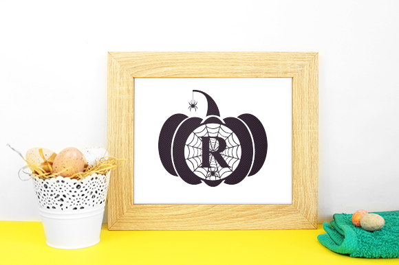 Pumpkin Halloween Monogram Font font preview - 4