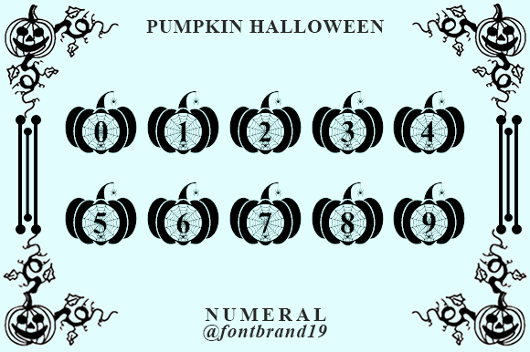 Pumpkin Halloween Monogram Font font preview - 6