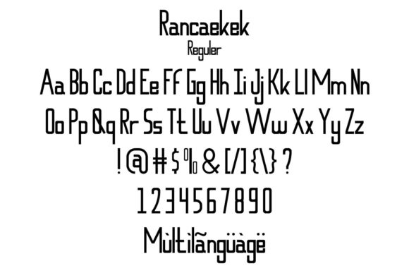 Rancaekek Font PNG with transparent background - Preview 2