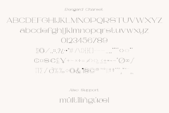 Rengard Font PNG with transparent background - Preview 1