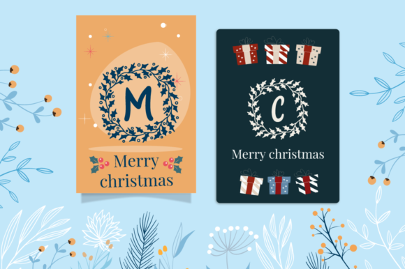 Shanty Christmas Monogram Font PNG with transparent background - Preview 1