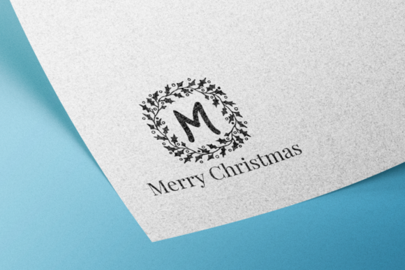 Shanty Christmas Monogram Font PNG with transparent background - Preview 2