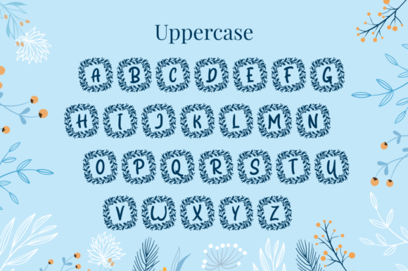 Shanty Christmas Monogram Font PNG with transparent background - Preview 3