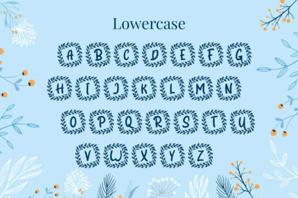 Shanty Christmas Monogram Font PNG with transparent background - Preview 4
