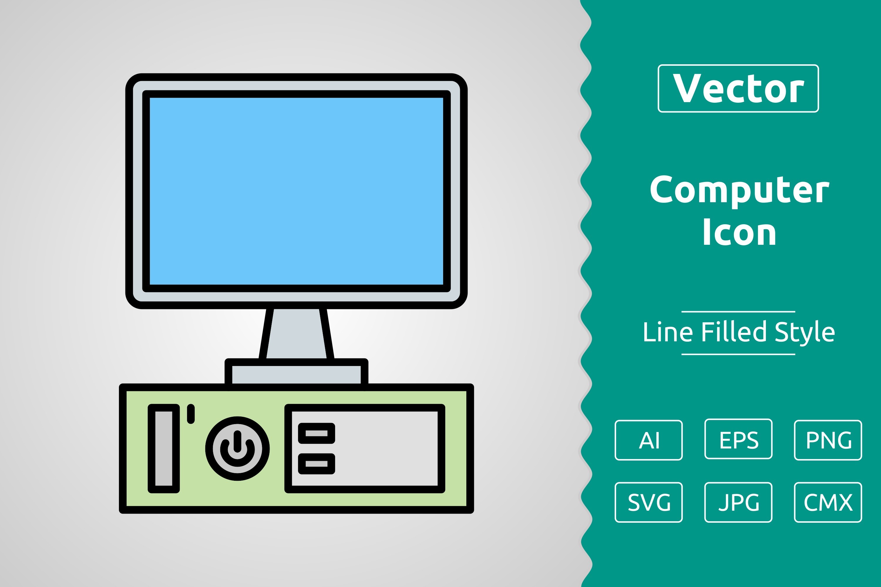 Vector Computer Filled Outline Icon Graphic by Muhammad Atiq · Creative ...