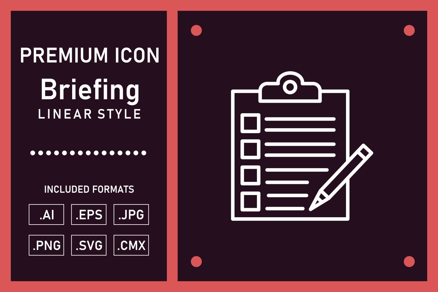 Briefing Vector Line Icon Design Graphic by Glyphinder · Creative Fabrica