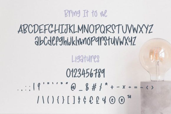Bring It to Me Font - Preview 4