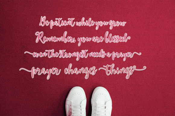 Burgundy Blush Script Font - Preview 1
