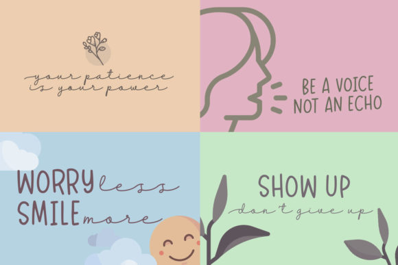 Dreamy Notes Duo Font PNG with transparent background - Preview 5