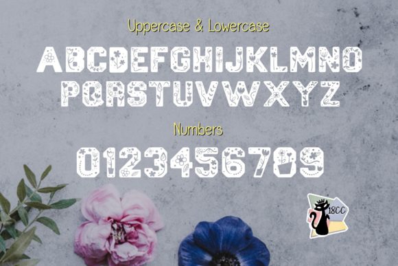 Flowers Inside Font - Preview 5