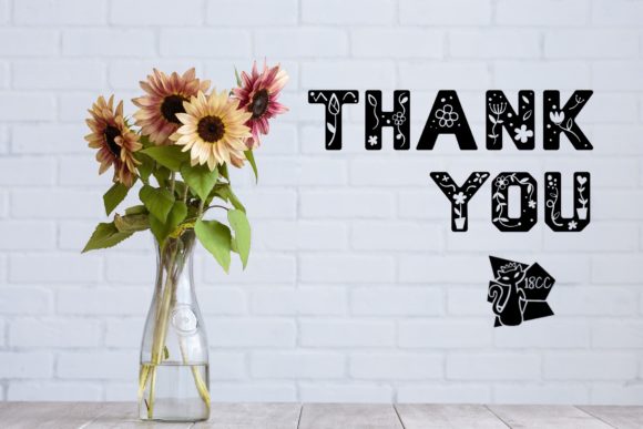 Flowers Inside Font - Preview 6