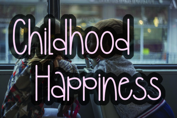 Happy Children Font font preview - 3