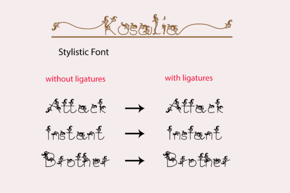 Kosalia Font PNG with transparent background - Preview 3