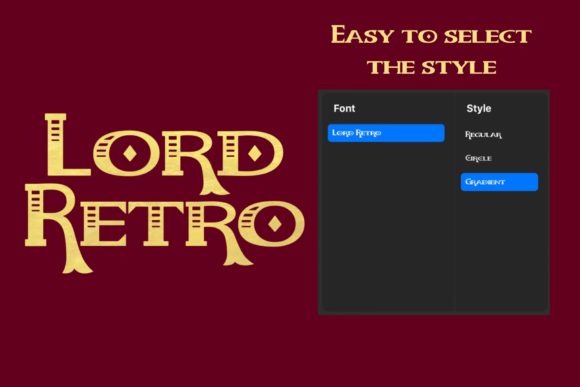Lord Retro Font PNG with transparent background - Preview 1