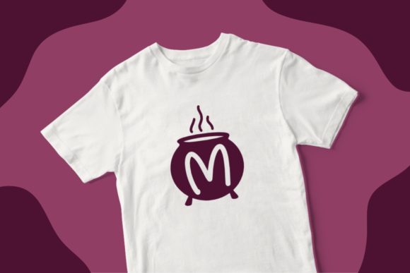 Monogram Witch Cauldron Font PNG with transparent background - Preview 3